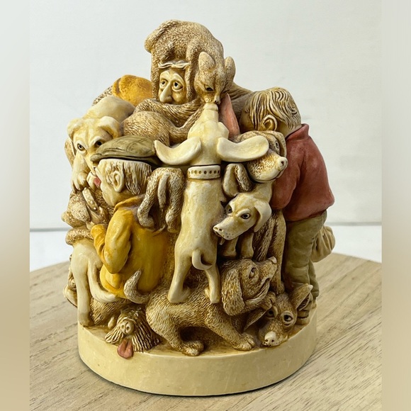 Trinket Box Harmony Kingdom "Mad Dogs & Englishmen" Antiquark 94 UK W/out Box - Picture 4 of 13